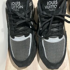 Louis Vuitton Black and Gray Athletic Shoes